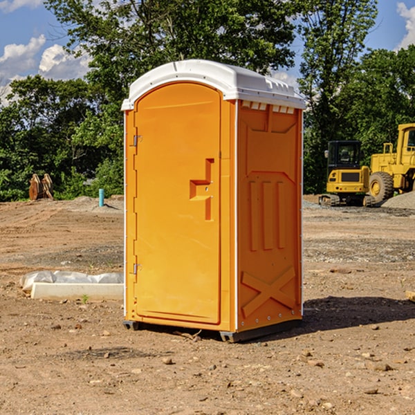 how often are the porta potties cleaned and serviced during a rental period in Clay County